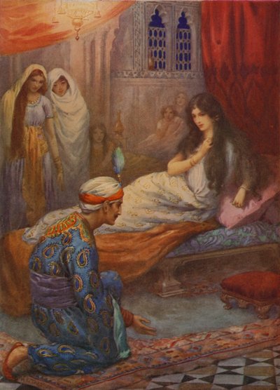 Prinz Feroze-Shah weckt die schöne Prinzessin von Harry George Theaker