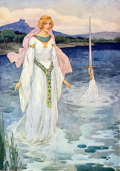 Das Schwert und die Dame vom See von Harry George Theaker