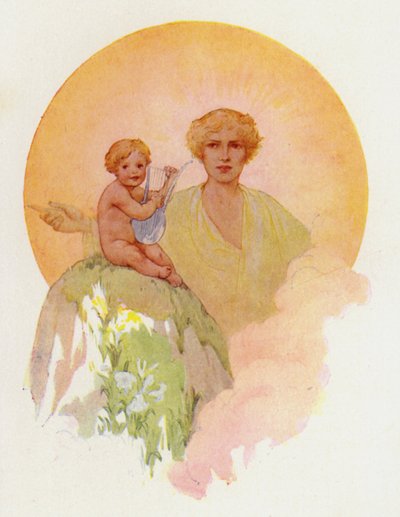 Das wunderbare Baby schlug die silbernen Saiten von Harry George Theaker