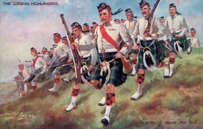 Die Gordon Highlanders, den Hügel hinunterstürmend von Harry Payne
