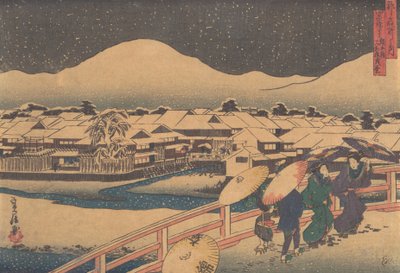 Nachtansicht des Yamato-Tehauses, Mitte des 19. Jahrhunderts von Hasegawa Sadanobu