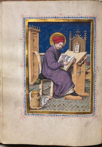 Evangelienbuch mit Evangelistenporträts: Heiliger Markus von Hausbuch Master