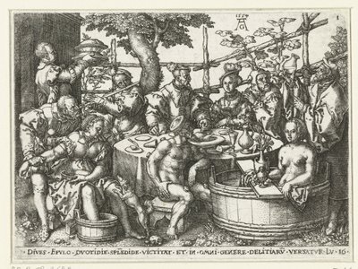 Festmahl des reichen Mannes von Heinrich Aldegrever