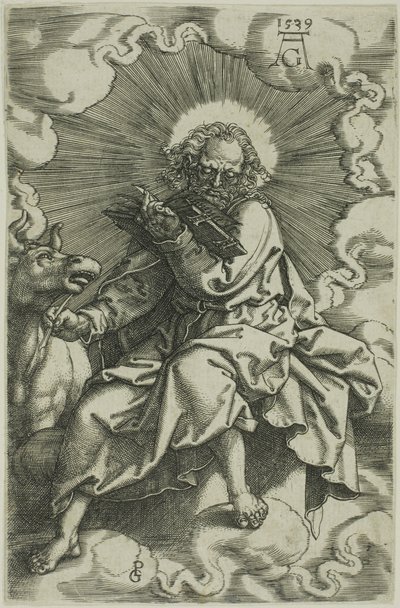 St. Lukas, aus Die vier Evangelisten von Heinrich Aldegrever