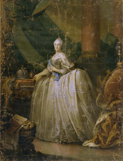 Porträt der Kaiserin Katharina II., 1765 von Heinrich Buchholz