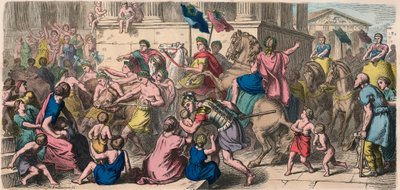 Antikes Rom: Prozession zu den Spielen im Zirkus - Prozession der Wettkämpfer zur Arena von Heinrich Leutemann