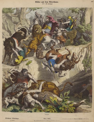 Karthagische Löwenjagd von Heinrich Leutemann