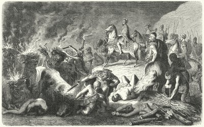 Hannibal bei der Belagerung von Casilinum, 216-215 v. Chr. (Stich) von Heinrich Leutemann