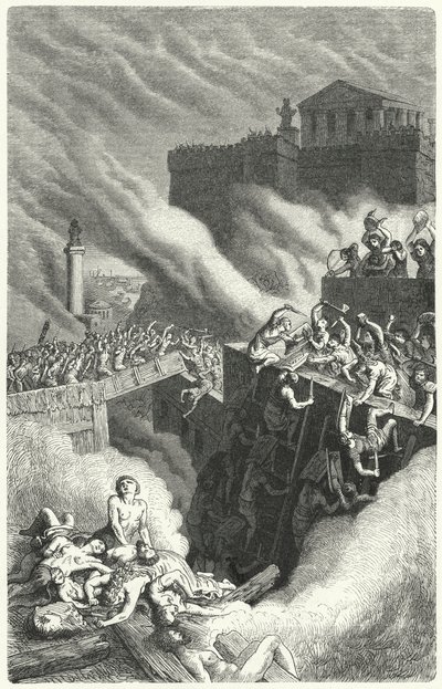 Sturm auf die Byrsa und die Zerstörung Karthagos von Heinrich Leutemann