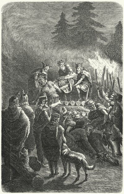 Sueben-Begräbnis im alten Deutschland von Heinrich Leutemann