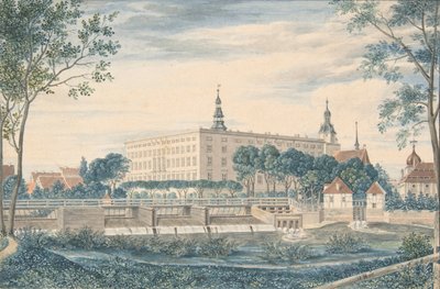 Blick auf das Dessauer Schloss von Osten von Heinrich Olivier