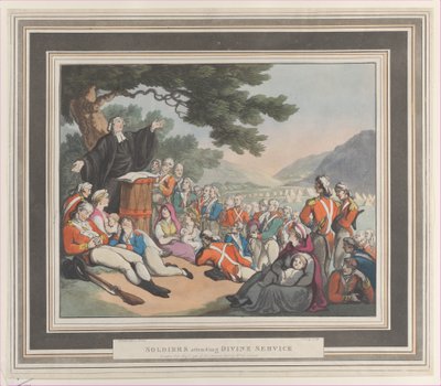 Soldaten beim Gottesdienst, 1. August 1798 von Heinrich Schutz