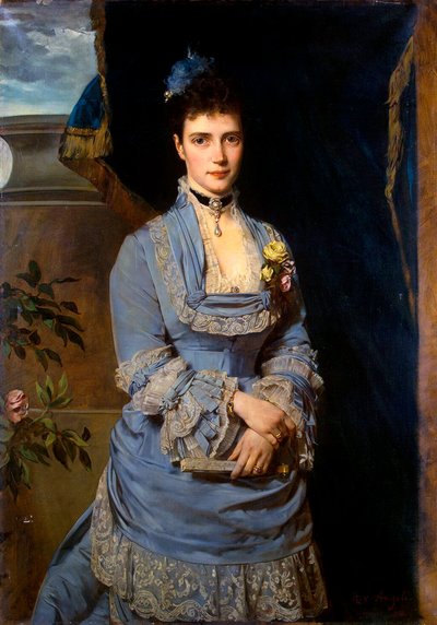 Porträt der Großherzogin Maria Fjodorowna, Prinzessin Dagmar von Dänemark, 1847-1928, 1874 von Heinrich von Angeli