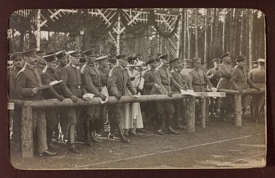 Erster Weltkrieg: Die Ukraine in den Jahren 1914-1916 während der Invasion der deutschen Armee. Gruppe von Soldaten (s/w Foto) von Heldenfriedhof Dsessentniki (attr. to)
