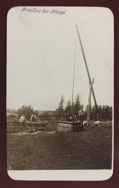 Erster Weltkrieg: die Ukraine in den Jahren 1914-1916 während der Invasion der deutschen Armee. Ein Brunnen von Heldenfriedhof Dsessentniki (attr. to)