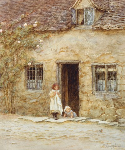 An der Hüttentür von Helen Allingham