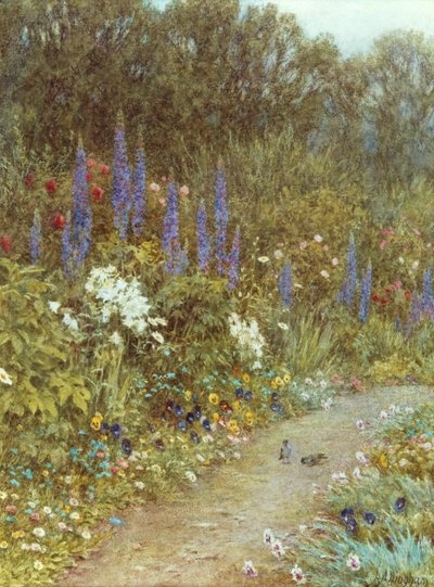 Garten um ihr Cottage von Helen Allingham