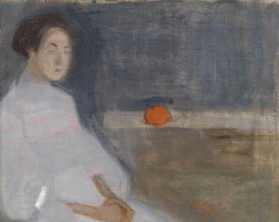 Kostümbild I (Mädchen mit Orange, Die Bäckertochter) von Helene Schjerfbeck
