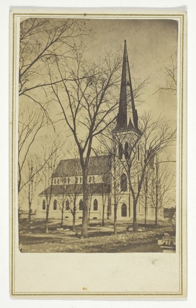 Ohne Titel (Kirche mit spitzem Turm) von Hendee