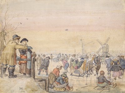 Genießen des Eises, 1630 von Hendrick Avercamp