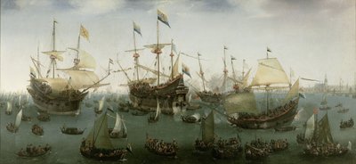 Die Rückkehr der zweiten Expedition nach Ostindien nach Amsterdam von Hendrick Cornelisz. Vroom