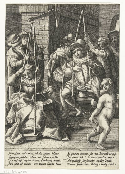 Die Ehewaage von Hendrick Goltzius (attributed to workshop of)