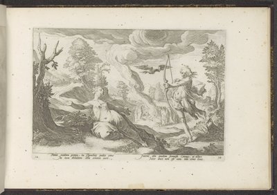 Apollo tötet Coronis von Hendrick Goltzius (workshop of)