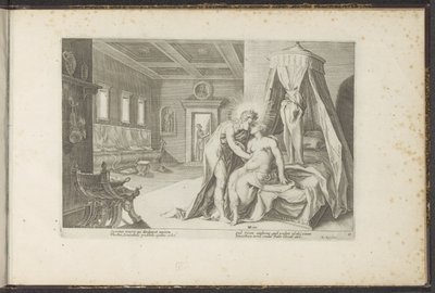 Apollo verführt Leucothea von Hendrick Goltzius (workshop of)