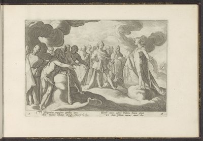 Götter bitten den Sonnengott, wieder in seinen Wagen zu steigen von Hendrick Goltzius (workshop of)