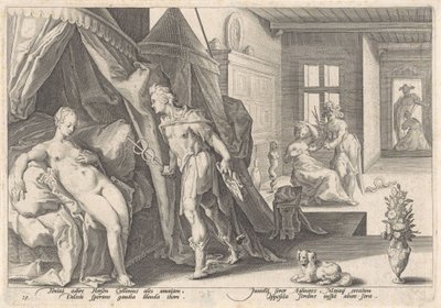 Merkur besucht Herse von Hendrick Goltzius (workshop of)