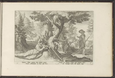 Merkur und Battus von Hendrick Goltzius (workshop of)