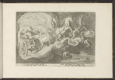 Phaëthon reitet den Wagen seines Vaters von Hendrick Goltzius (workshop of)