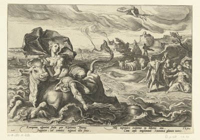 Raub der Europa (Ovids Metamorphosen) von Hendrick Goltzius (workshop of)