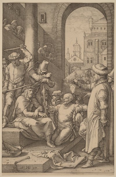 Christus mit der Dornenkrone von Hendrick Goltzius