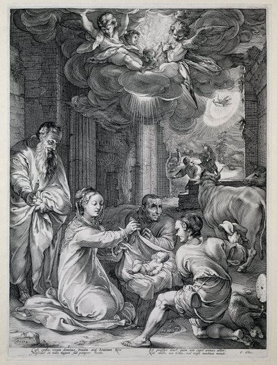Die Anbetung der Hirten von Hendrick Goltzius