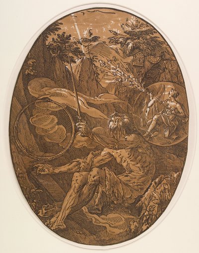 Demogorgon in der Höhle der Ewigkeit von Hendrick Goltzius