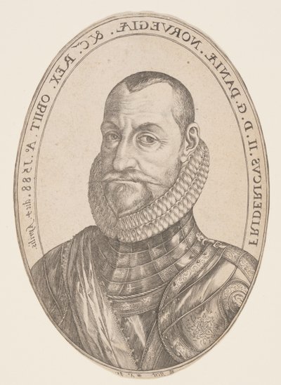 Friedrich II., König von Dänemark und Norwegen von Hendrick Goltzius