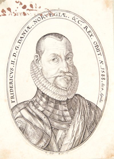 Friedrich II., König von Dänemark und Norwegen von Hendrick Goltzius
