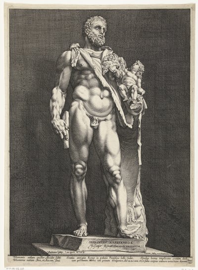 Herkules und Telephos von Hendrick Goltzius