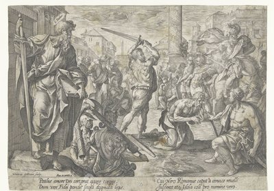 Das Martyrium des Paulus Das Martyrium Christi und der Apostel (Serientitel) von Hendrick Goltzius