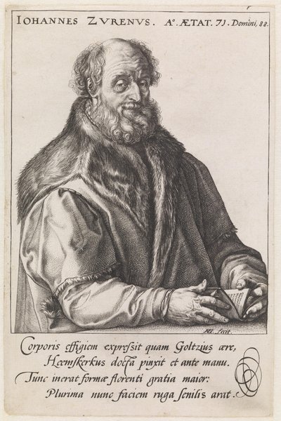 Johannes Zurenus (1517-1591) von Hendrick Goltzius