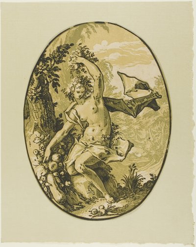 Proserpina, fünfte Tafel aus Demogorgon und die Gottheiten von Hendrick Goltzius