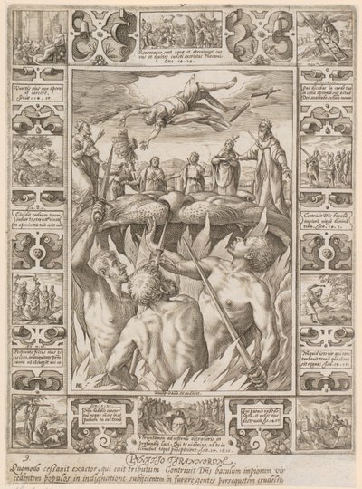 Punitio tirannorum, Blatt 9 der Folge "Allegorien des christlichen Glaubens" von Hendrick Goltzius
