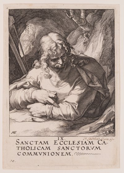 St. Jakobus der Jüngere, aus Christus, die Apostel und St. Paulus mit dem Glaubensbekenntnis von Hendrick Goltzius
