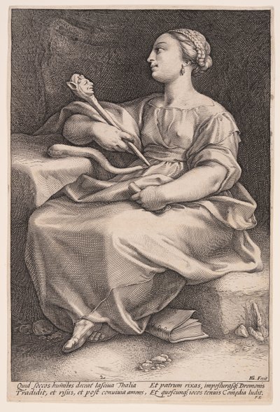 Thalia, die Muse der Komödie, aus Die neun Musen von Hendrick Goltzius