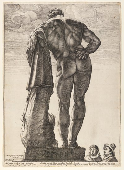 Der Farnesische Herkules, aus Drei berühmte antike Statuen in Rom von Hendrick Goltzius