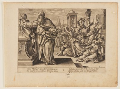Das Martyrium des Heiligen Matthäus, aus Das Martyrium Christi und der Apostel von Hendrick Goltzius