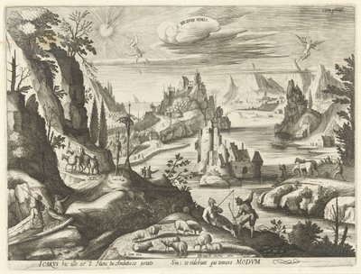 Landschaft mit dem Sturz des Ikarus von Hendrick Hondius (I)