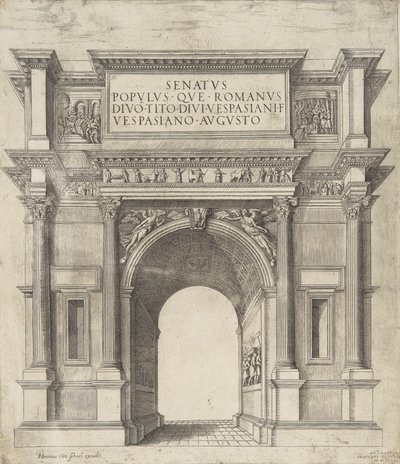 Senatus Populus Que Romanus Divo Tito Divi Vespasiani Filio Vespasiano Augusto von Hendrick van Schoel