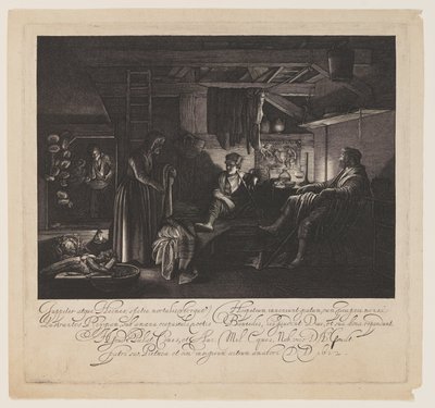 Jupiter und Merkur im Haus von Philemon und Baucis von Hendrick von Goudt
